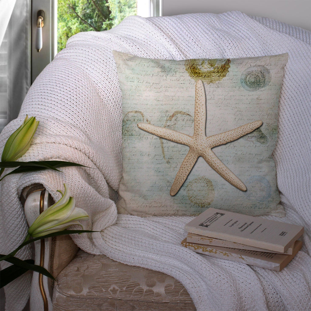 Starfish Throw Pillow - 14x14 Decorative Pillow – Art for Your Home & Patio SB3036PW1414