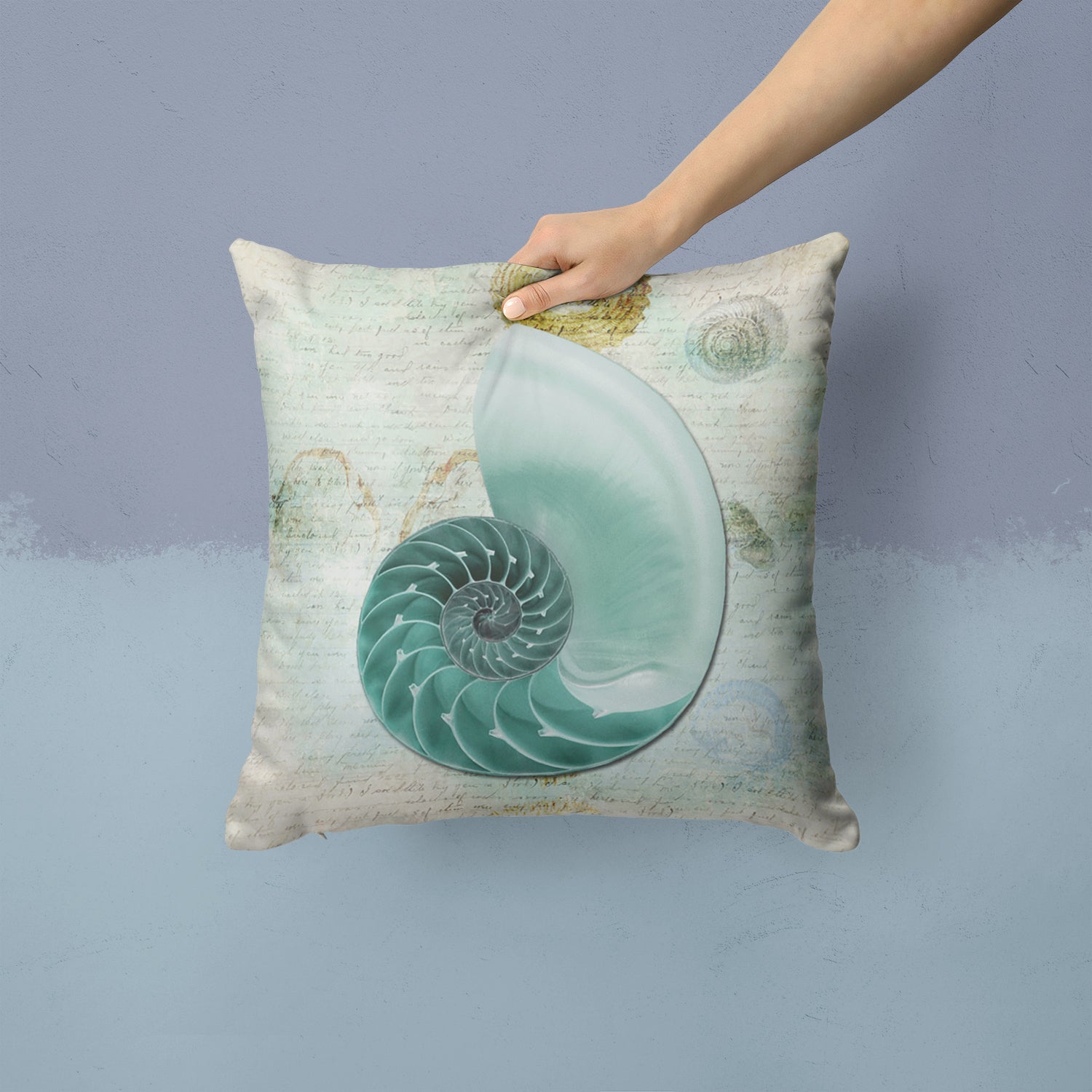 Shells Throw Pillow - 14x14 Decorative Pillow – Art for Your Home & Patio SB3037PW1414
