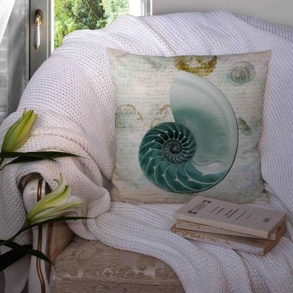 Shells Throw Pillow - 14x14 Decorative Pillow – Art for Your Home & Patio SB3037PW1414