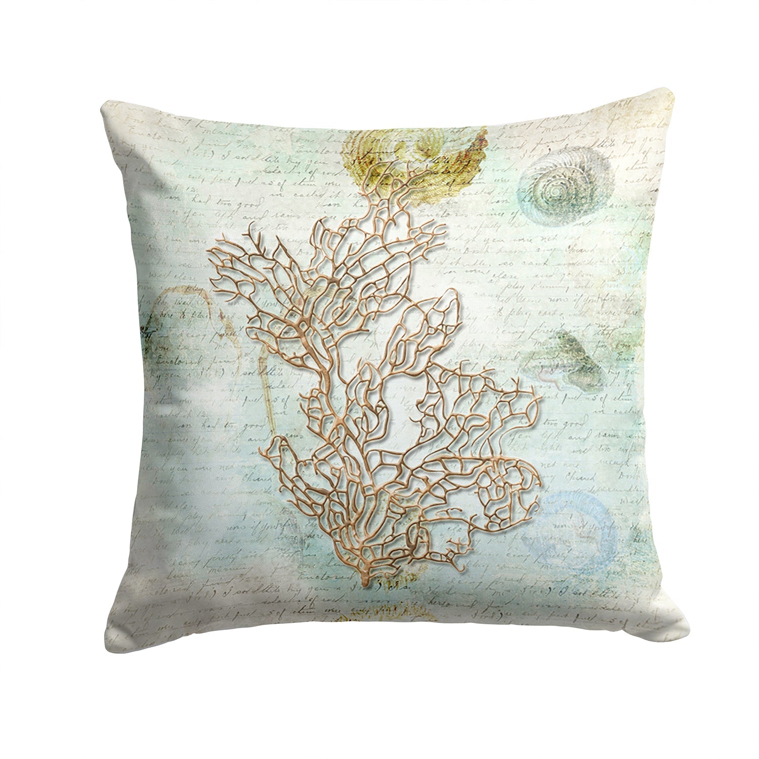 Coral Throw Pillow - 14x14 Decorative Pillow – Art for Your Home & Patio