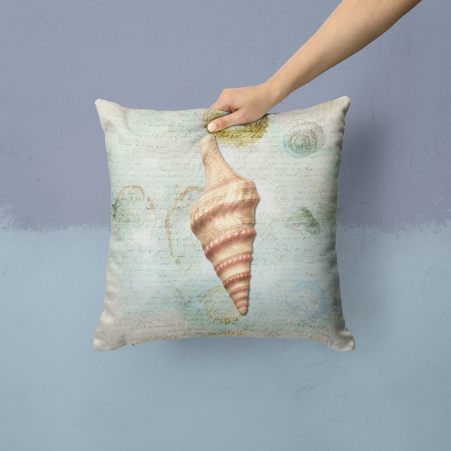 Shells Throw Pillow - 14x14 Decorative Pillow – Art for Your Home & Patio SB3049PW1414