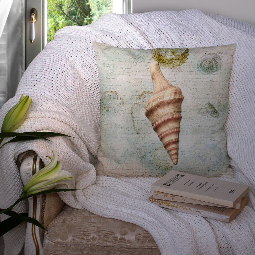 Shells Throw Pillow - 14x14 Decorative Pillow – Art for Your Home & Patio SB3049PW1414