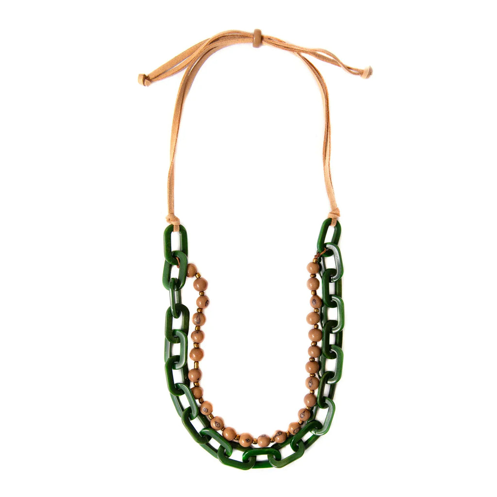 Tagua Amaranta Necklace - Green
