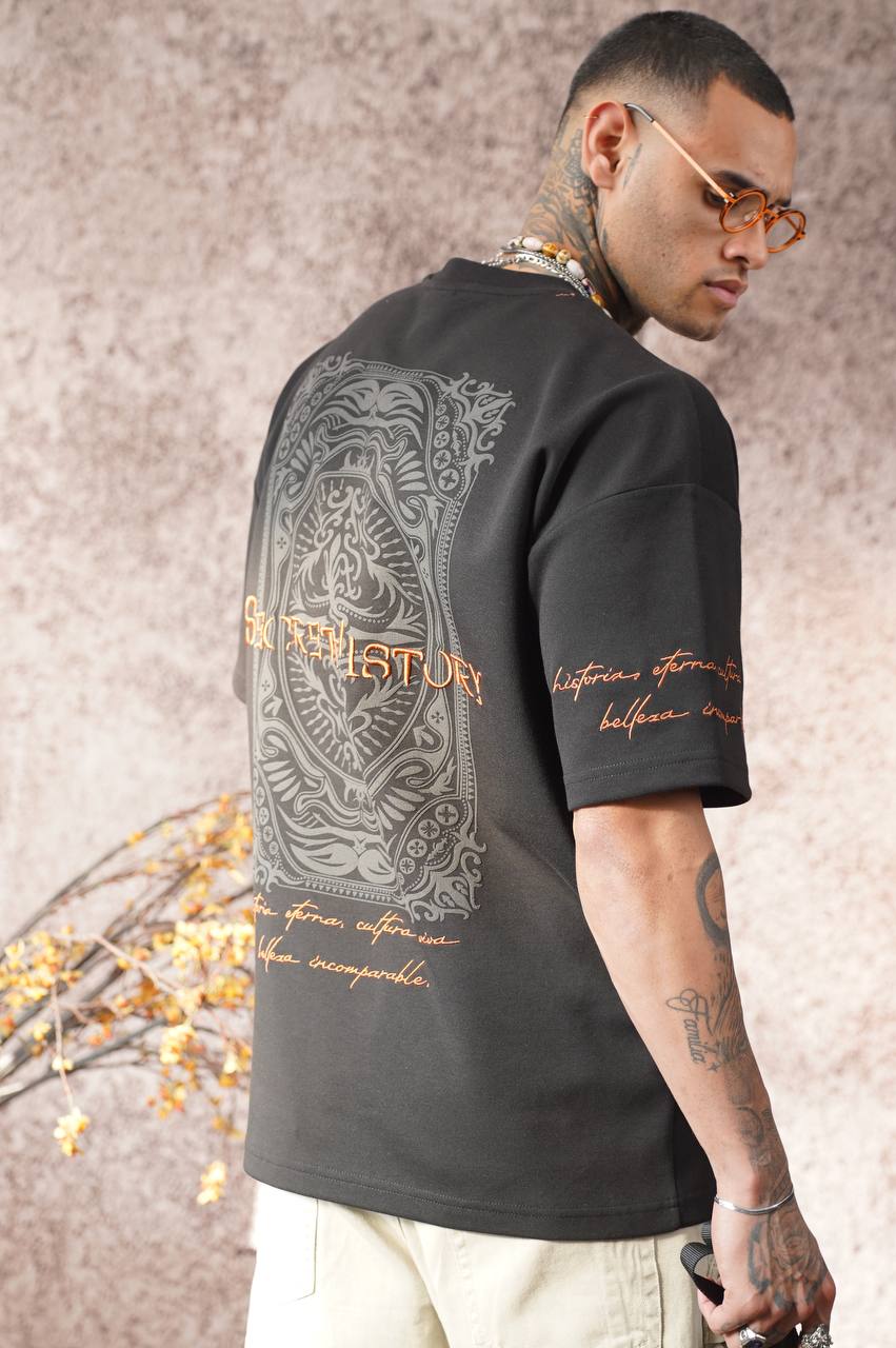 SECRET HISTORY Graphic Tee - Vintage Text T-Shirt - Mysterious Statement Top