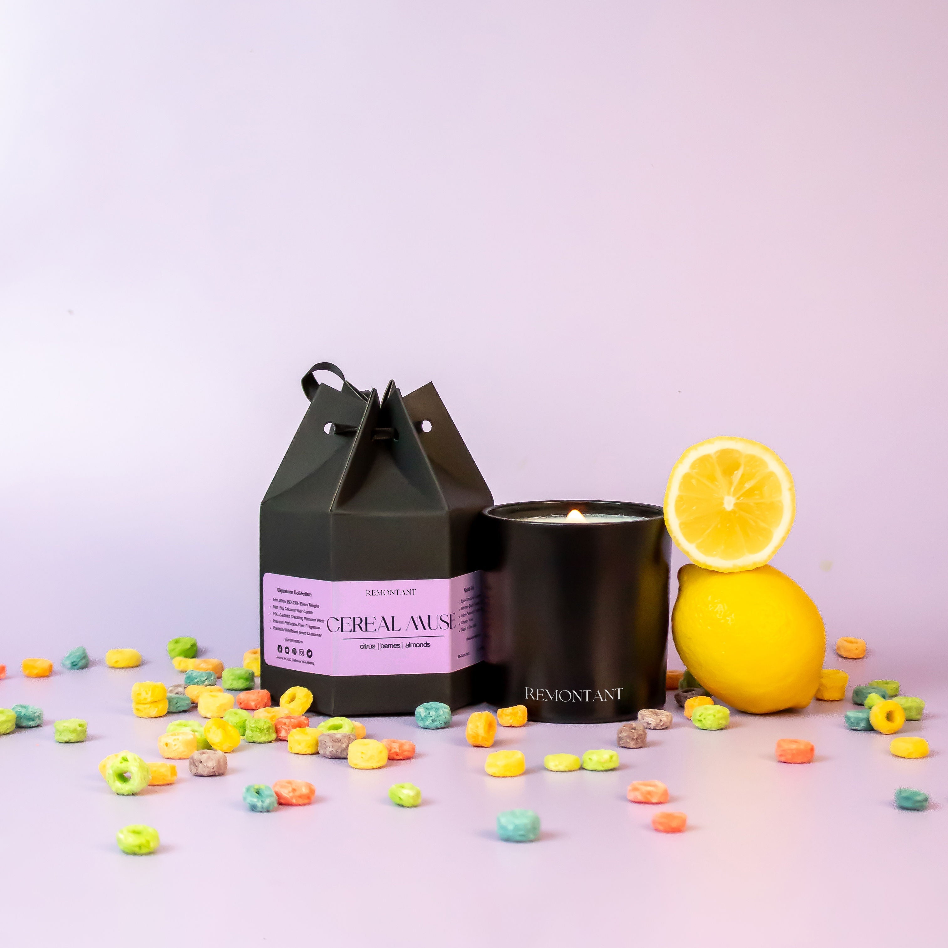 Cereal Muse Candle | Citrus ~ Berries ~ Almond | Wood Wick Candle