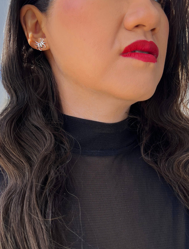SPIDER Stud Earrings | 18K Gold Over Sterling Silver