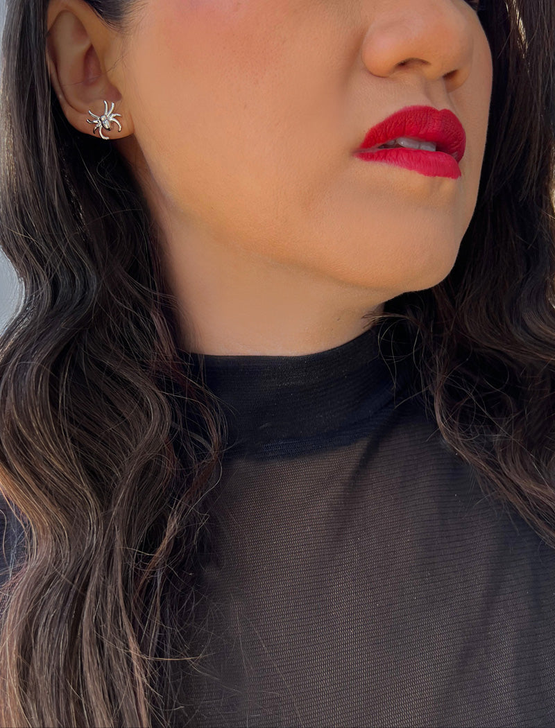 SPIDER Stud Earrings | Sterling Silver