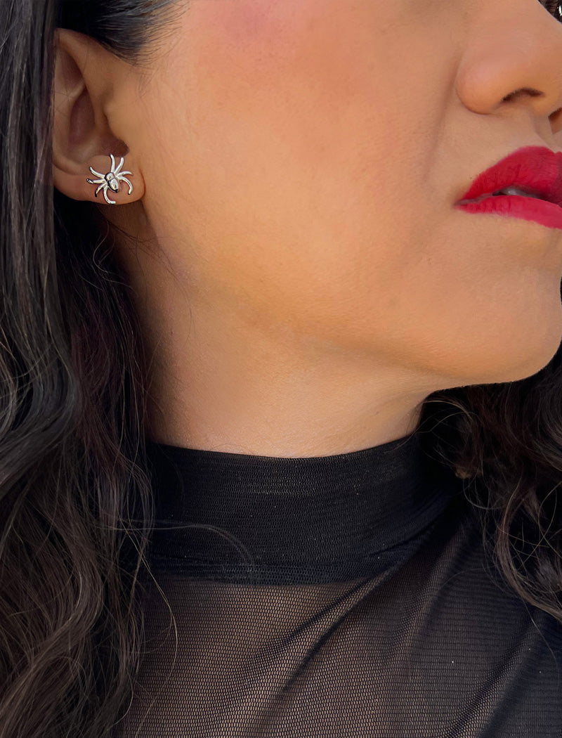 SPIDER Stud Earrings | Sterling Silver