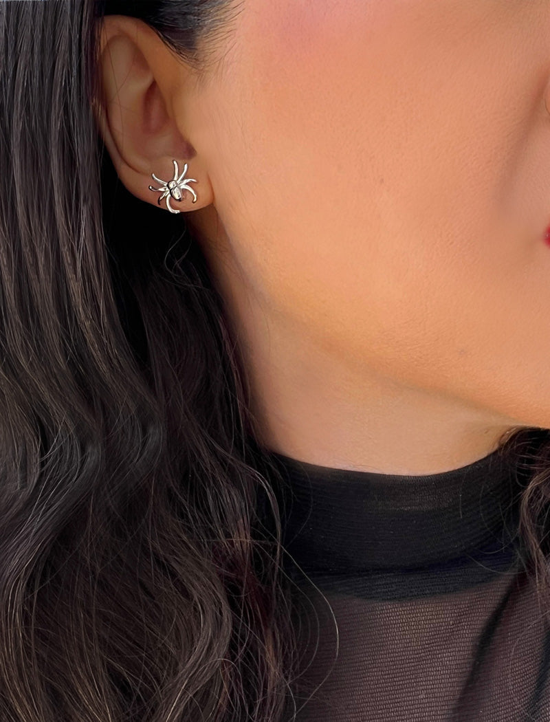 SPIDER Stud Earrings | 18K Gold Over Sterling Silver