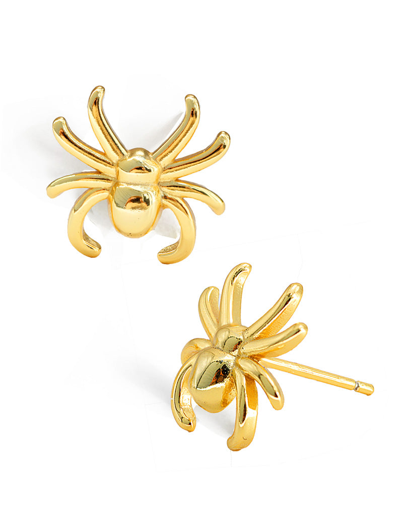 SPIDER Stud Earrings | 18K Gold Over Sterling Silver