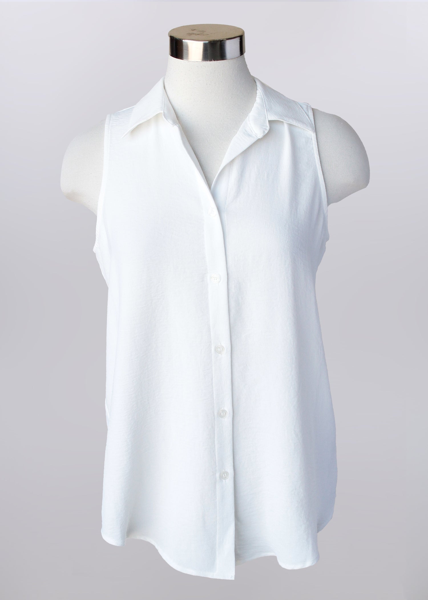 Collared Sleeveless Shirt