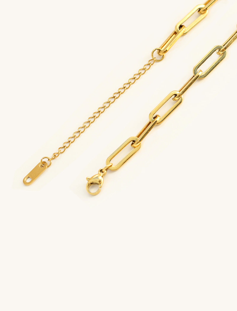 ITALIAN HORN Gold Pendant Link Chain Necklace