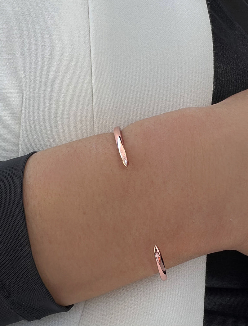 SUCCESS 2-Way Cuff Bracelet | 18K Rose Gold Over Sterling Silver