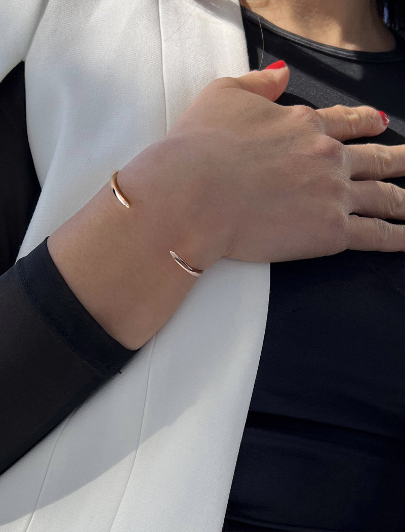 SUCCESS 2-Way Cuff Bracelet | 18K Rose Gold Over Sterling Silver