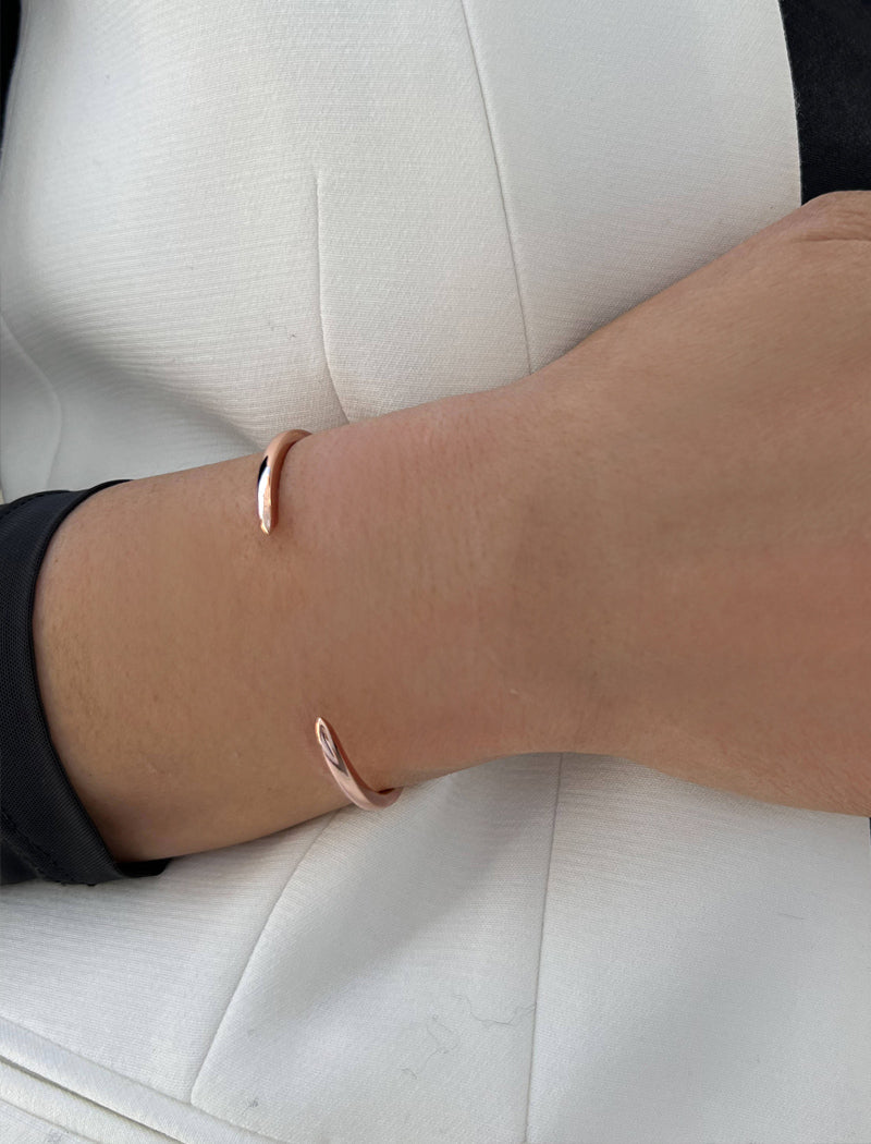 SUCCESS 2-Way Cuff Bracelet | 18K Rose Gold Over Sterling Silver