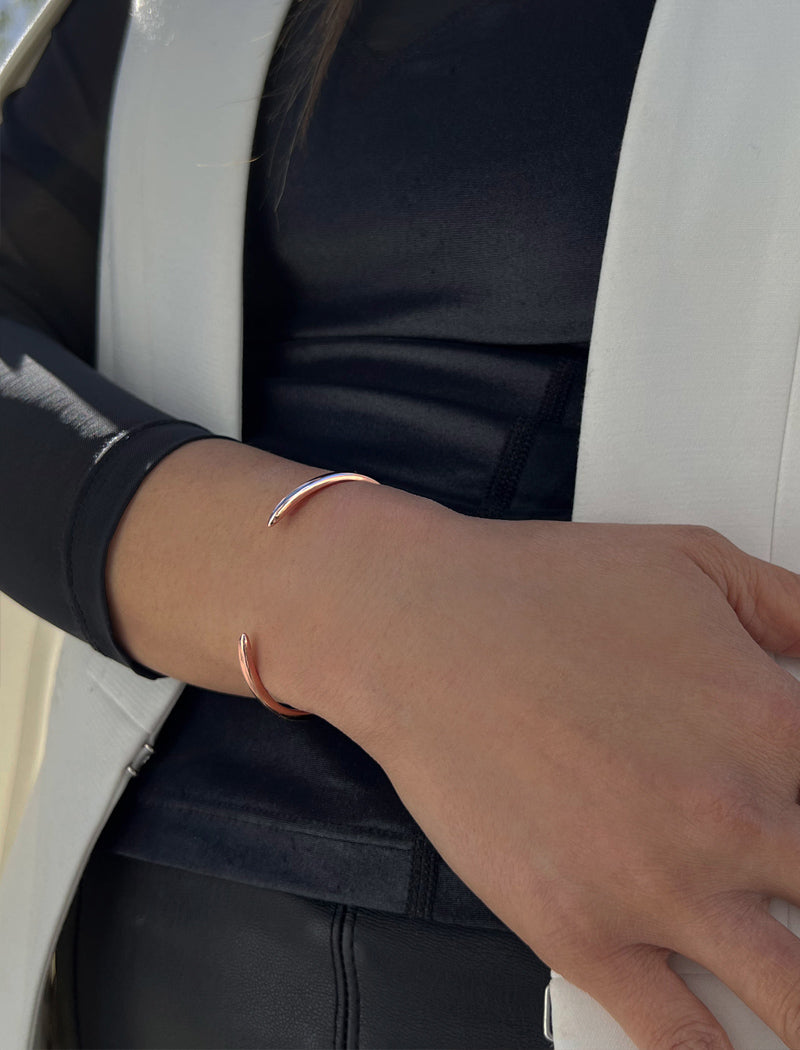 SUCCESS 2-Way Cuff Bracelet | 18K Rose Gold Over Sterling Silver