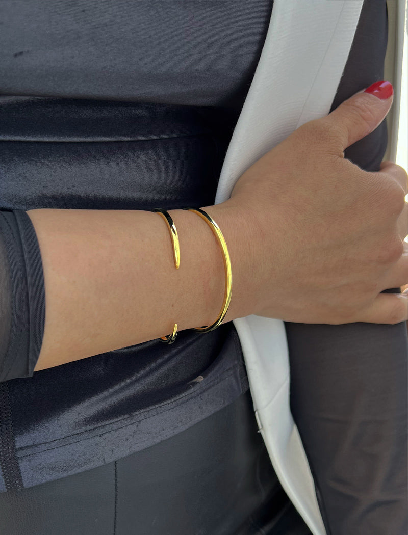 SUCCESS 2-Way Cuff Bracelet | 18K Gold Over Sterling Silver