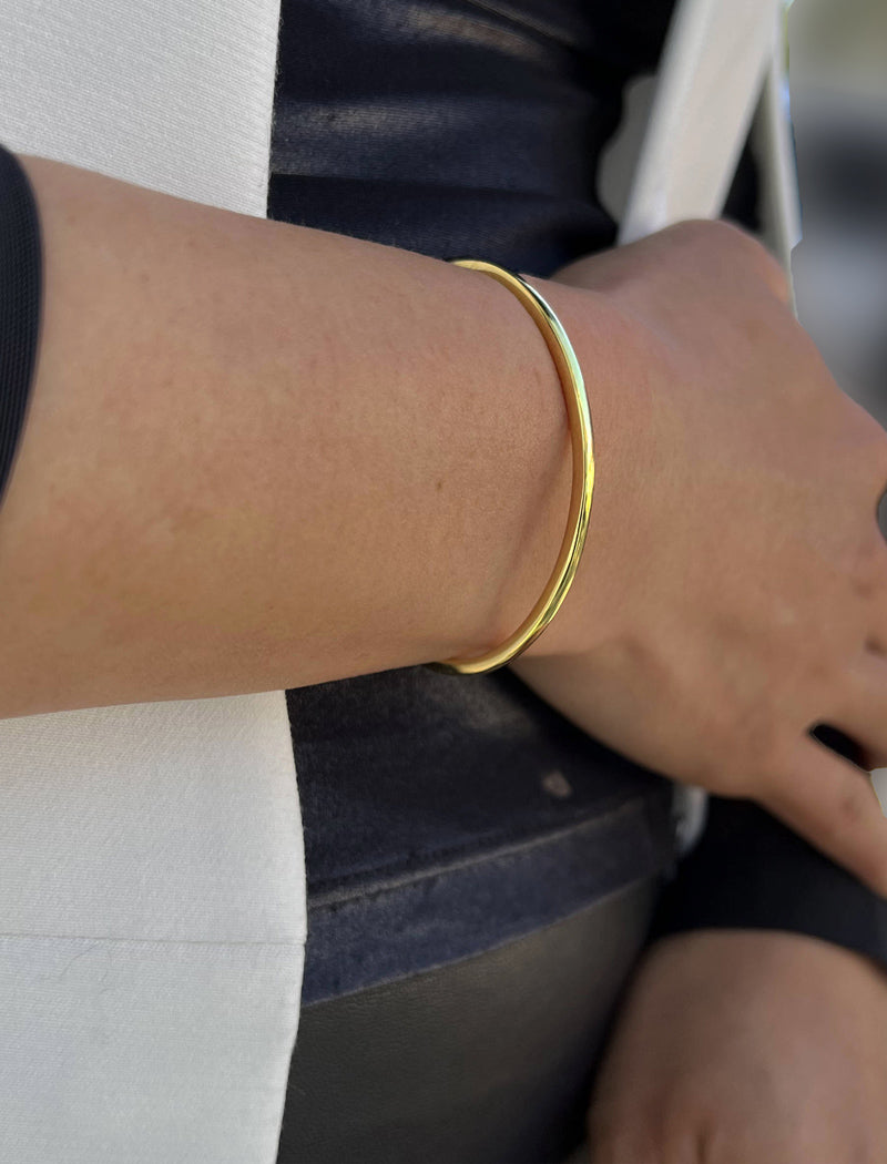 SUCCESS 2-Way Stacking Band Open Ring | 18K Gold Over Sterling Silver