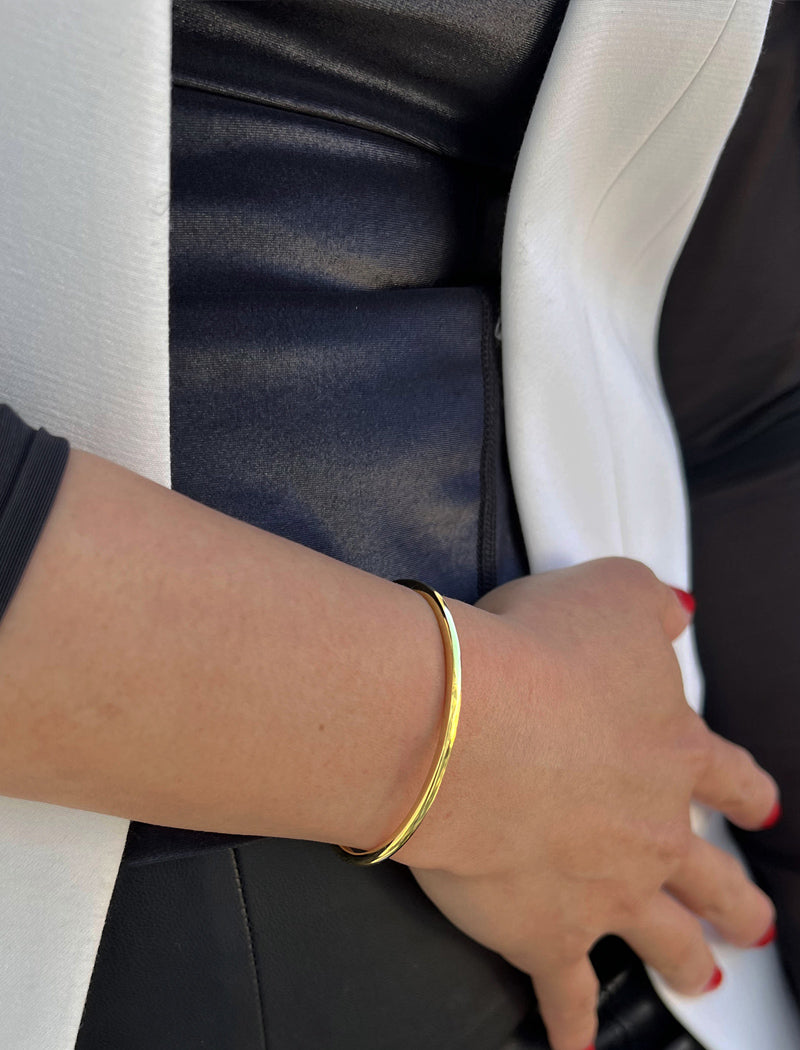 SUCCESS 2-Way Stacking Band Open Ring | 18K Gold Over Sterling Silver