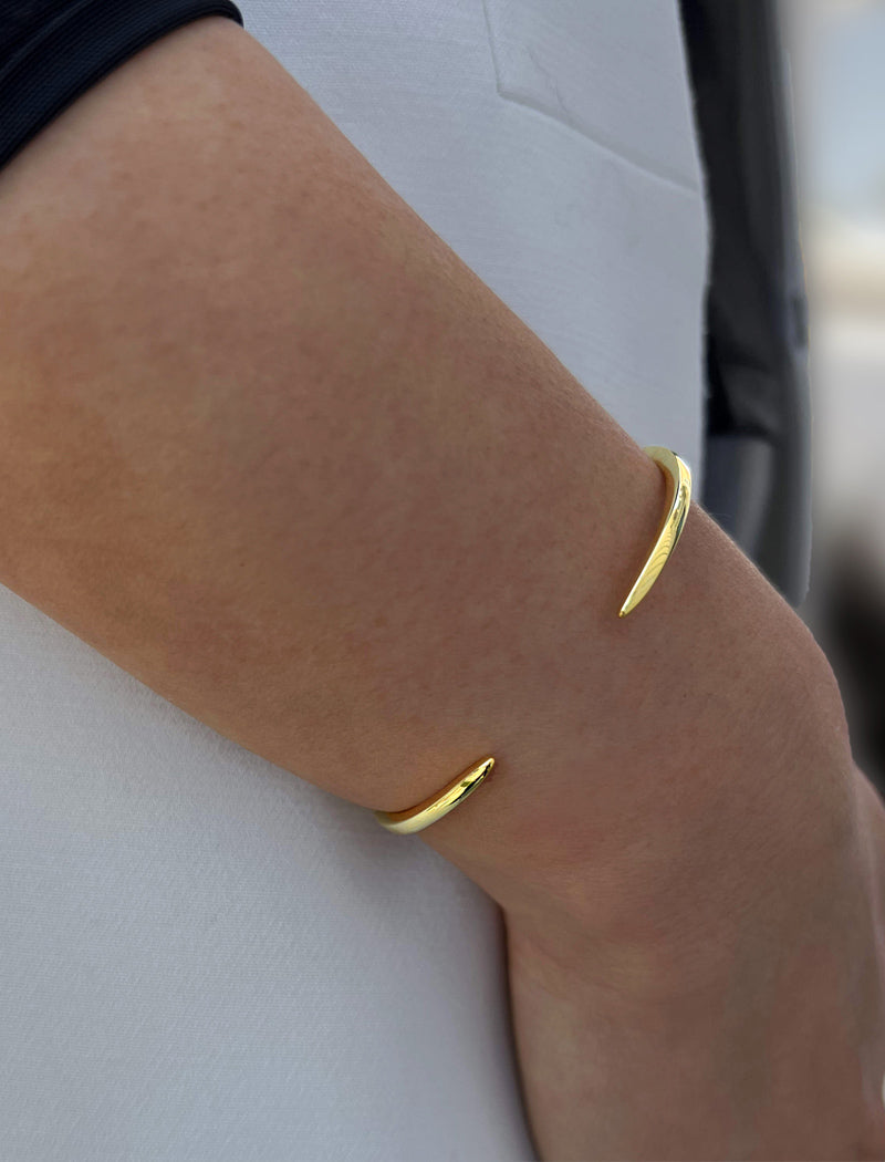 SUCCESS 2-Way Stacking Band Open Ring | 18K Gold Over Sterling Silver