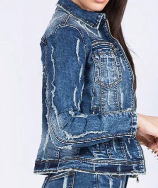 Distressed Denim Jacket
