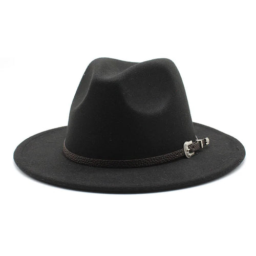 British Style Felt Jazz Fedora Hat 59-61CM Size Panama Trilby Hats For