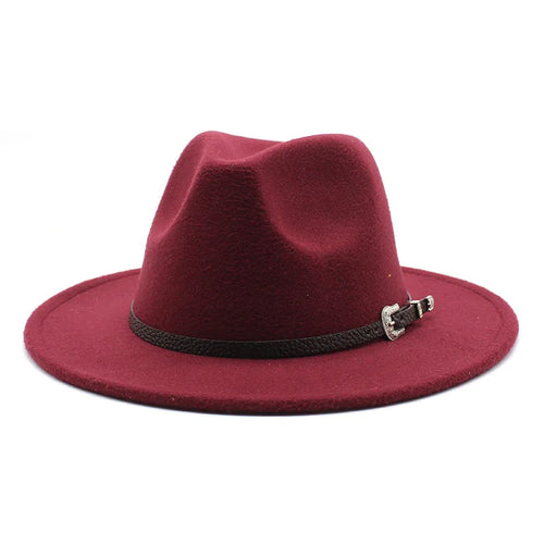 British Style Felt Jazz Fedora Hat 59-61CM Size Panama Trilby Hats For