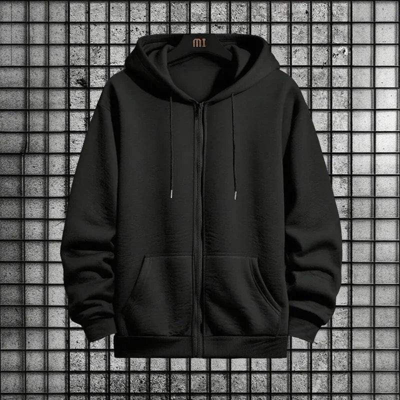 Plus Size Men's Tracksuit Hooded Sweatshirts Sports Sweatpants Zipper