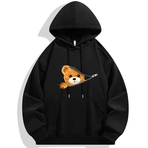 Plus Size Men Hoodies Sweatshirt Autumn Winter Long Sleeve Pullover