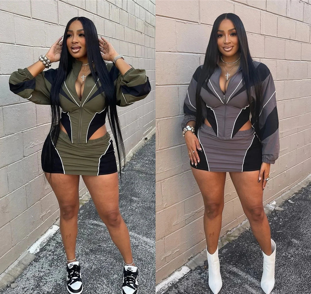 Lydia Jacket and Two-Piece Mini Skirt Set
