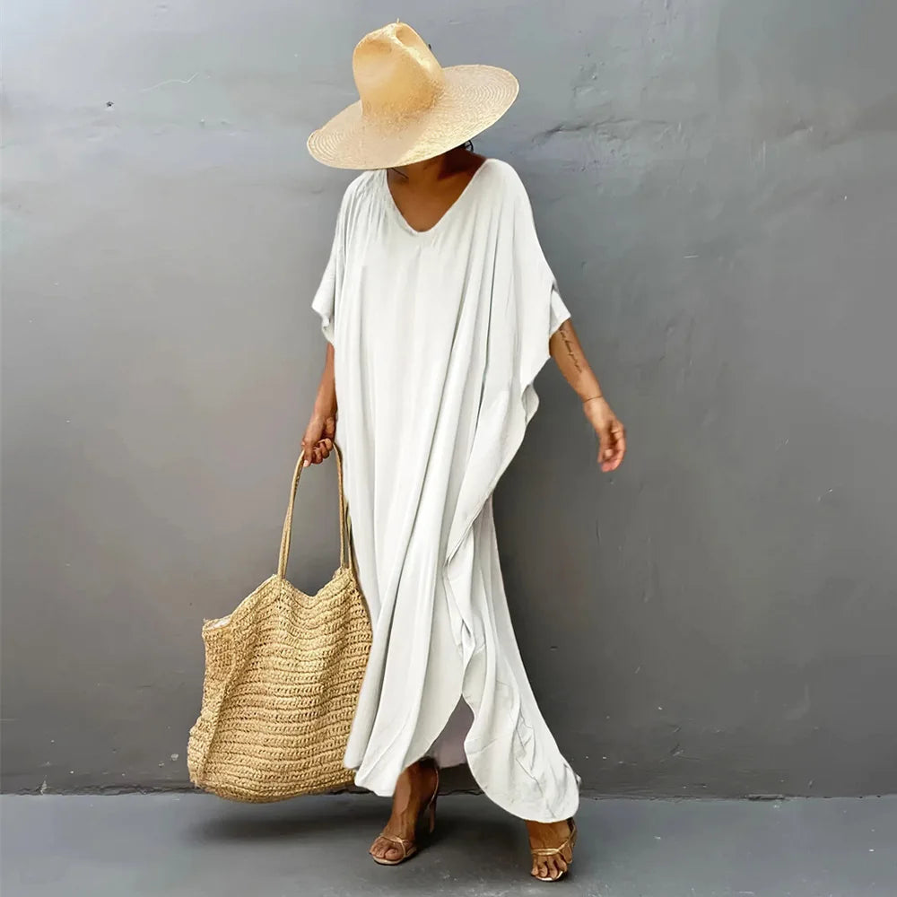 Plus Size Womens Caftan Plus Size Kaftans Casual V Neck Caftans Long