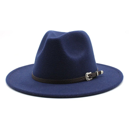 British Style Felt Jazz Fedora Hat 59-61CM Size Panama Trilby Hats For