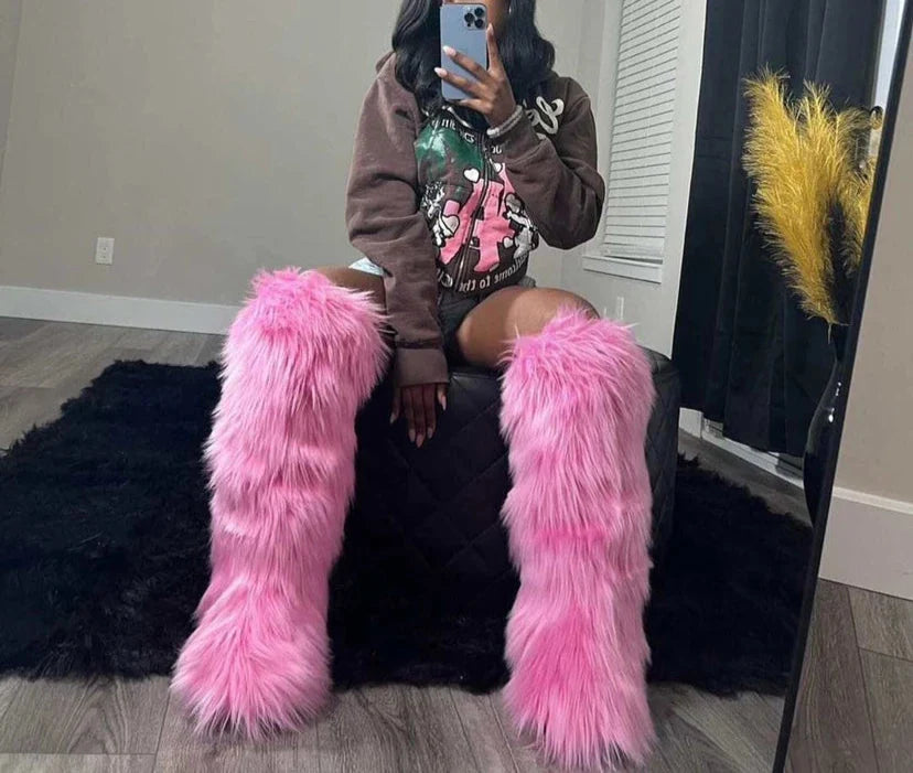 Winter Faux Fur Long Boots