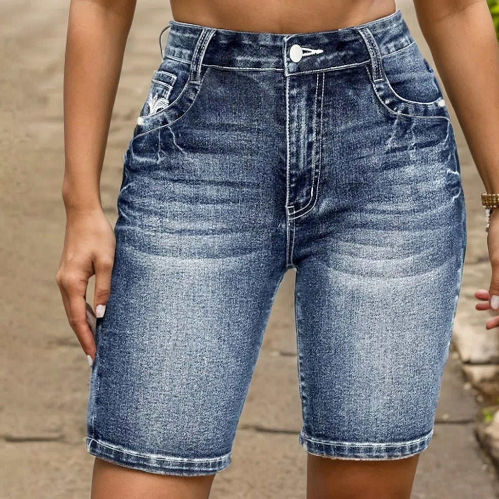 Women's High Waist Denim Shorts