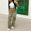 Camouflage Wide Leg Cargo Pants