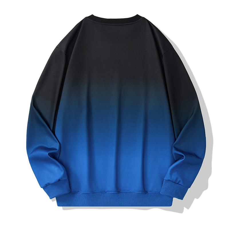 Autumn Plus Size Men Sweatshirt 110-190kg Loose Gradient Pullover