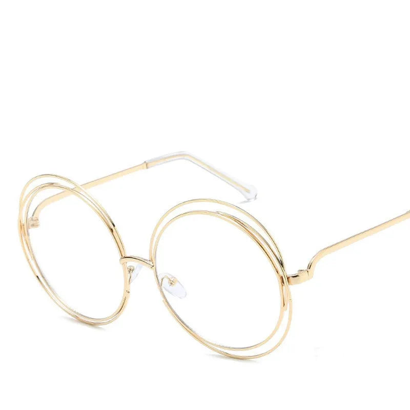 Radiant Gold Round Sunglasses