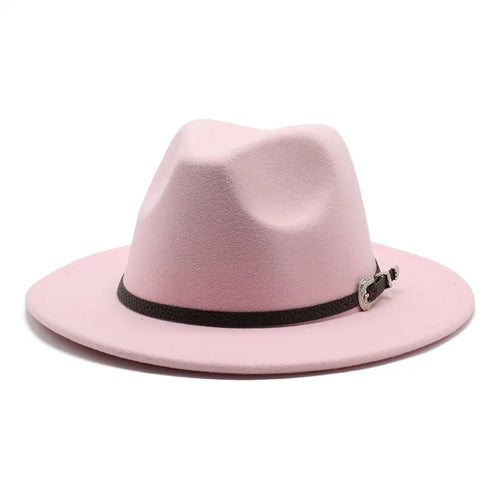 British Style Felt Jazz Fedora Hat 59-61CM Size Panama Trilby Hats For