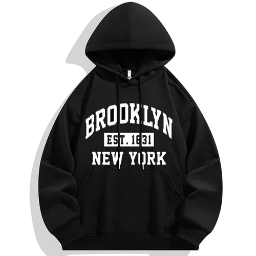 Plus Size Men Hoodies Sweatshirt Autumn Winter Long Sleeve Pullover