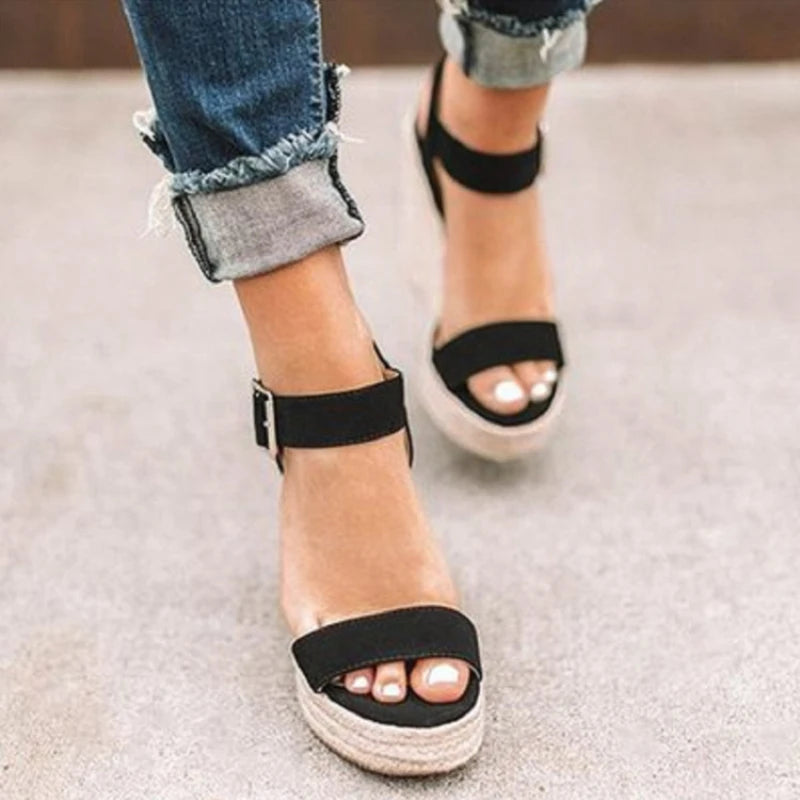 High Heels Women Leisure Wedge heel sandals 2024 New Summer Sandals