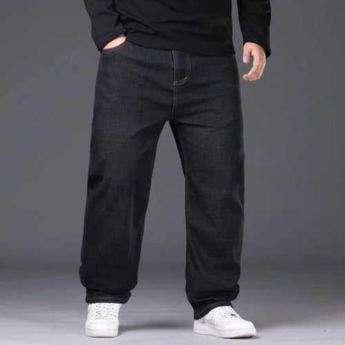 Plus Size Men's Jeans 42-50 High Stretch Denim Fabric Large Size Pants