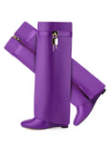 Knee-length Zipper Lock Boots
