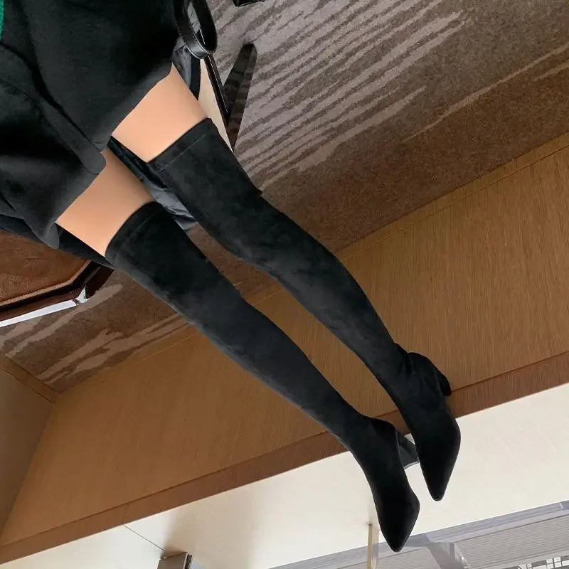 Sexy High Boots Women 2022 Winter New Fashion Over The Knee Warm Botas