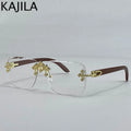 Luxury Steampunk Rimless Square Men Sunglasses UV400