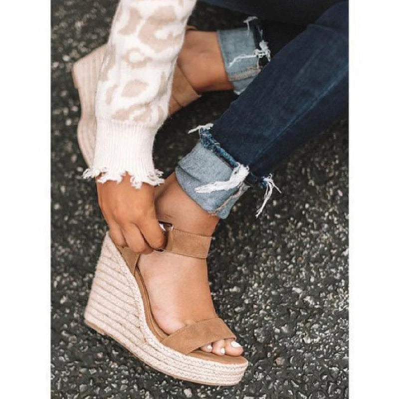High Heels Women Leisure Wedge heel sandals 2024 New Summer Sandals
