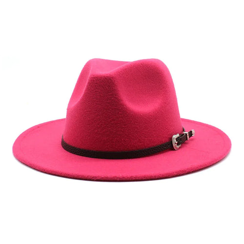 British Style Felt Jazz Fedora Hat 59-61CM Size Panama Trilby Hats For