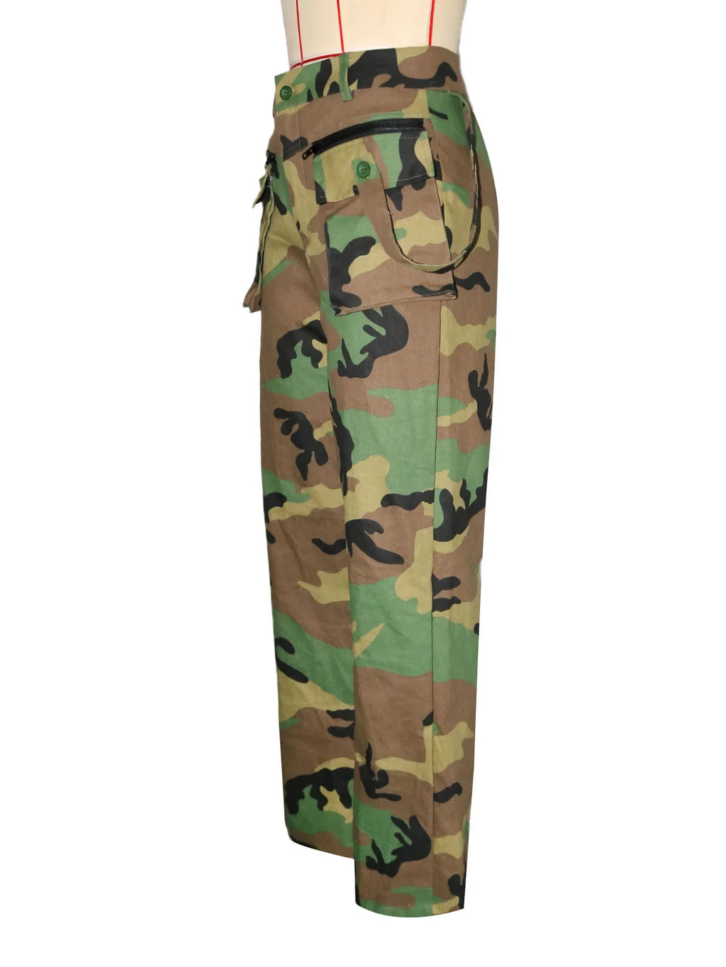 Cargo Camouflage High Waisted Pants
