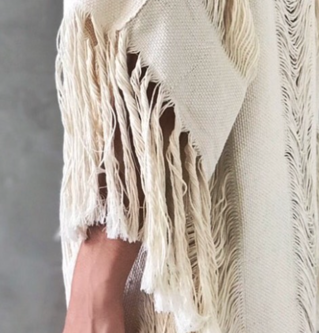 Handmade Frayed Cotton Maxi Beach Dress CAPRI, more colors