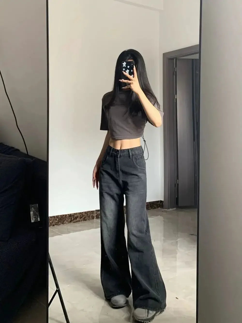 Slimming High-waisted Jeans For Women Pear-shaped Loose-fit