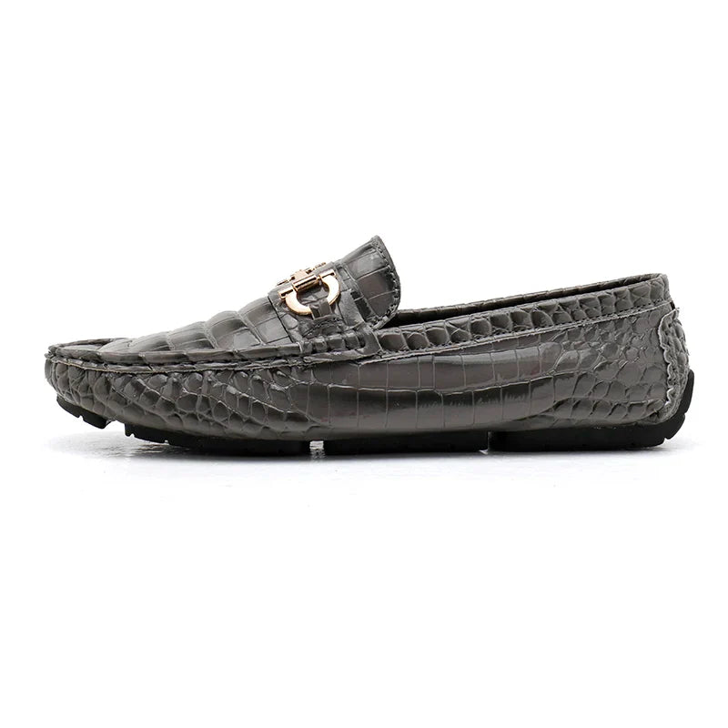 High Quality Luxury Green Snakeskin Leather Men Casual Comfort Lightweight Plus Size 48